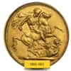 1893-1901 British Gold Sovereign Victoria Old Head w/Veil Avg Circ