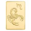 1/2 Gram PAMP Suisse Scorpio Zodiac Gold Bar (in Assay)