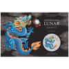 2024 1 oz Colorized Silver Lunar Blue Dragon Coin Perth Mint Show