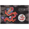 2024 1 oz Colorized Silver Lunar Red Dragon Coin Perth Mint