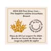 2024 Canada 1 oz Sapphire Jubilee Snowflake Brooch Silver Coin
