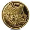 2005 0.16 oz Isle of Man 1/25 Crown Harry Potter Proof Gold 4-Coin Set (w/Box & COA)