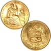 1965 -1967 Peru 2.5 oz .900 Fine Gold 5-coin Soles Set W/Box