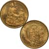 1965 -1967 Peru 2.5 oz .900 Fine Gold 5-coin Soles Set W/Box