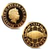 1999 Great Britain 2 Pound Rugby World Cup Proof Gold Coin AGW .4707 oz (w/Box & COA)