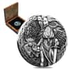 2017 2 oz Tuvalu Norse Goddesses Freya Antiqued High Relief Silver Coin (w/Box&COA)