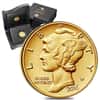 2016 1/10 oz Mercury Dime Centennial Gold Coin 1916-2016 100th Anniversary (W/Box & COA)