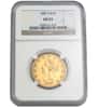 1887 S $10 Liberty Head Gold Eagle Coin NGC AU 53