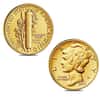 2016 1/10 oz Mercury Dime Centennial Gold Coin PCGS SP 69 FS (W/Box & COA)