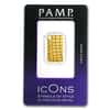 Crocodile Skin - 5 gram PAMP Suisse Gold Ingot Pendant