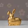 2023 1 oz Gilded Silver Lunar Year of The Rabbit Shaped Coin Mongolia .999 Fine (w/Box & COA)