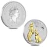 2023 3 oz Silver Lunar Year of The Rabbit 3-Coin Set Australian Perth Mint (w/Box & COA)