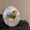 2022 2 oz Silver Lion - Into The Wild Antiqued Coin .999 Fine Mongolia (w/Box & COA)
