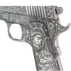 2024 Chad 2 oz Silver .45 Caliber Pistol Handgun Antiqued Shaped Coin .999 Fine