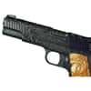2024 Chad 2 oz Silver .45 Caliber Pistol Handgun Black & Gold Shaped Coin .999 Fine
