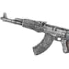 2024 Chad 2 oz Silver Assault Rifle Antiqued Shaped Coin .999 Fine