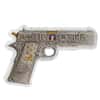 2 oz Silver Gun Shaped .45 Caliber Pistol Antiqued .999 Fine (w/Box)