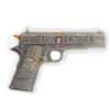 1 oz Silver Gun Shaped .45 Caliber Pistol Antiqued .999 Fine (w/Box)