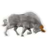 2024 Chad 1 oz Silver Multifaceted Bull Shaped Coin .999 Fine