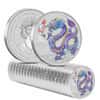 2024 1 oz Colorized Lunar Lilac Dragon Silver Coin BU Perth Mint