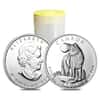 Roll of 25 - 2011 1 oz Silver Canadian Wolf - Wildlife Series BU
