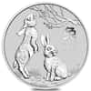 2023 1 Kilo Silver Lunar Year of The Rabbit BU Australian Perth Mint In Cap