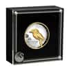 2022 2 oz Proof Silver Australian Kookaburra High Relief Gilded Coin Perth Mint .9999 Fine (w/Box & COA)