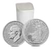 Tube of 25 - 2023 Great Britain 1/10 oz Platinum Britannia King Charles III Coin .9995 Fine BU