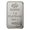 Box of 25 - 1 Gram PAMP Suisse Lady Fortuna Platinum Bar .9995 Fine (in Assay)