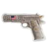 5 oz Silver Gun Shaped .45 Caliber Pistol Antiqued .999 Fine (w/Box)