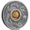 2024 Tuvalu 1 oz Antiqued Silver Lunar Dragon Rotating Charm Coin
