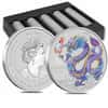 2024 1 oz Colorized Lunar Lilac Dragon Silver Coin BU Perth Mint