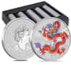 Box of 100 - 2024 1 oz Colorized Lunar Red Dragon Silver Coin BU Perth Mint
