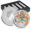 Box of 100 - 2024 1 oz Colorized Silver Lunar Dragon BU Perth Mint