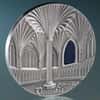 2017 Palau 2 oz Silver Tiffany Art Wells Cathedral Coin .999 Fine (In Cap)