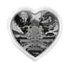 2024 Chad 1 oz Silver Dragon and Phoenix Heart-Shaped Coin .999 Fine