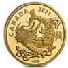 2021 Canada 1/20 oz Triumphant Dragon Proof Gold Coin .9999 Fine (w/Box & COA)