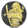 2019 1 oz Austrian Silver Robin Hood Coin .999 Fine Black Ruthenium 24K Gold Edition (w/Box & COA) - 825th Anniversary of the Austrian Mint