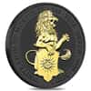 2020 Great Britain 2 oz Silver Queen's Beasts White Lion of Mortimer Coin .9999 Fine Black Ruthenium 24K Gold Edition (w/Box & COA)