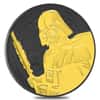 2019 1 oz Niue Silver $2 Star Wars Darth Vader Black Ruthenium 24K Gold Edition (w/Box & COA)