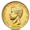 Italian States Sardinia Gold 100 Lire Charles Albert AGW 0.9332 oz Avg Circ (Random Year, 1832-1842)