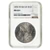 1878 Morgan Silver Dollar 7 Tailfeathers Rev of 78 NGC MS 62+