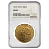 1873 $20 Open 3 Liberty Head Double Gold Eagle Coin NGC MS 62