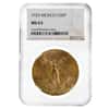 1925 Mexico 50 Pesos Gold Coin NGC MS 63