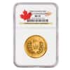 2004 1 oz Canadian Gold Maple Leaf 25th Anniv $50 Coin NGC MS 70
