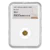 1871 Gold Liberty Head California Gold Octagonal 25C 1/4 Dollar BG-767 NGC MS 61