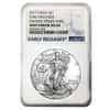 2017 1 oz Silver American Eagle NGC MS 69 ER Mint Error (Obverse Struck Thru) #2