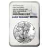 2017 1 oz Silver American Eagle NGC MS 69 ER Mint Error (Obverse Struck Thru) #3