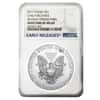 2017 1 oz Silver American Eagle NGC MS 69 ER Mint Error (Reverse Struck Thru) #2