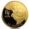 1996 France 1 oz 500 Francs The Thinker Proof Gold Coin .999 Fine (w/Box & COA)